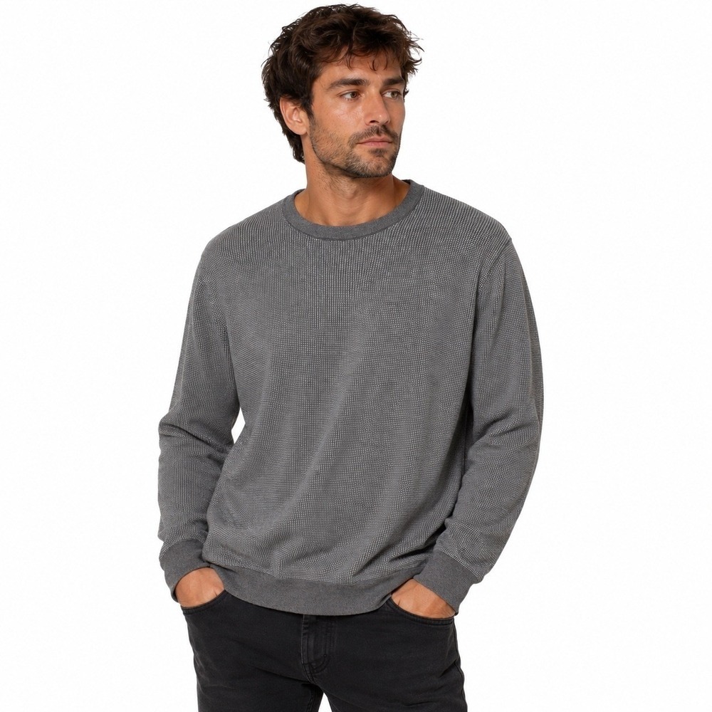 Banana Republic Silk Cashmere Blend Sweater Men Sz Large Gray Pullover Preppy